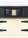 Aspinal of London croc-embossed leather backgammon set 45cm, imported from the UK