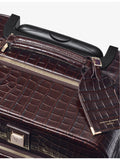 Aspinal of London croc-effect leather cabin suitcase 49.5cm, UK version