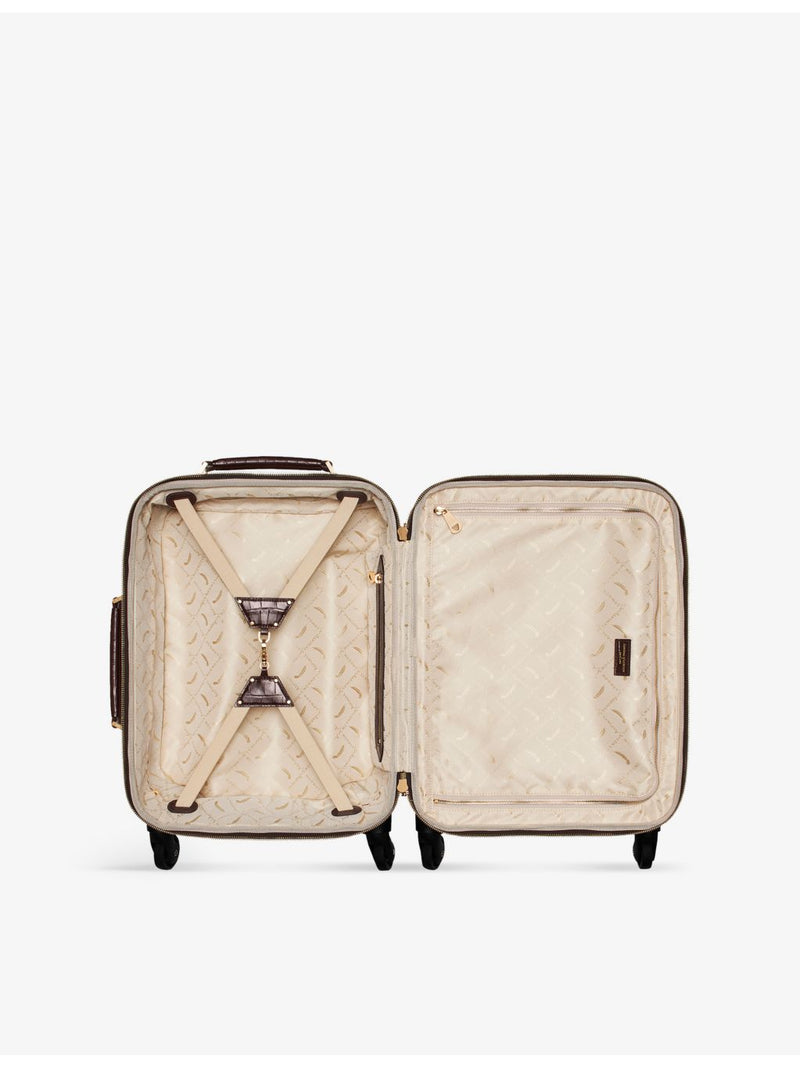 Aspinal of London croc-effect leather cabin suitcase 49.5cm, UK version