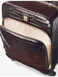 Aspinal of London croc-effect leather cabin suitcase 49.5cm, UK version