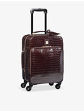 Aspinal of London croc-effect leather cabin suitcase 49.5cm, UK version