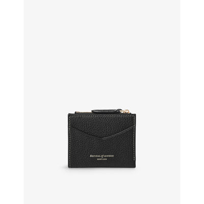 selfridges Aspinal of London Hudson Logo-print Leather Coin Purse- Buy online at McGrocer