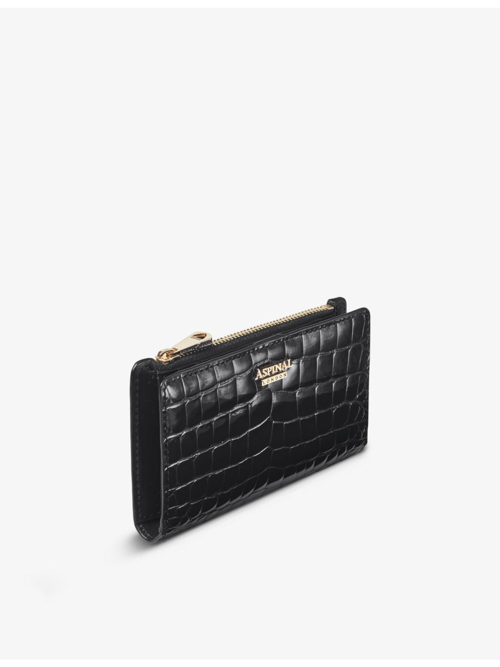 Aspinal of London Mayfair croc-effect faux-leather wallet (British brand)