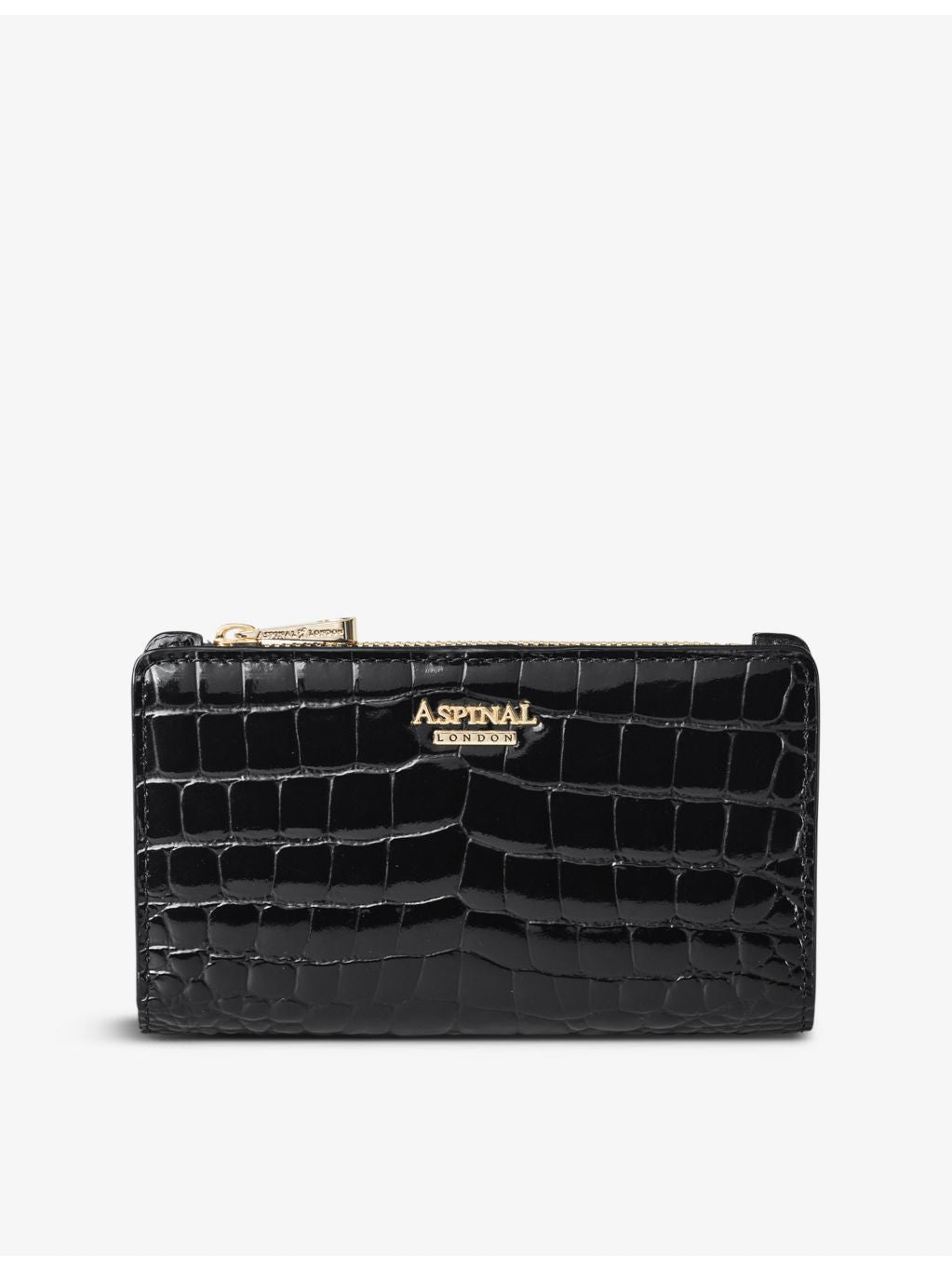 Aspinal of London Mayfair croc-effect faux-leather wallet (British brand)