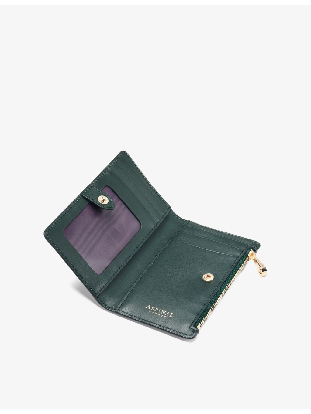 Aspinal of London Mayfair logo-plaque leather wallet - British product