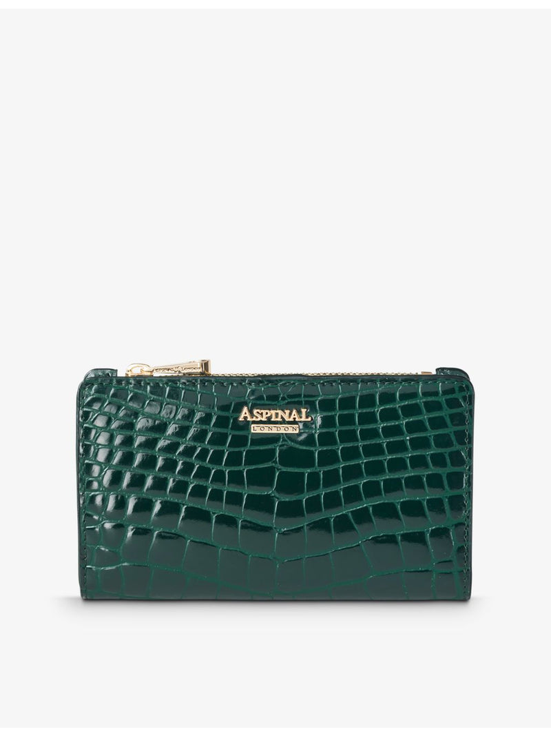 Aspinal of London Mayfair logo-plaque leather wallet - British product