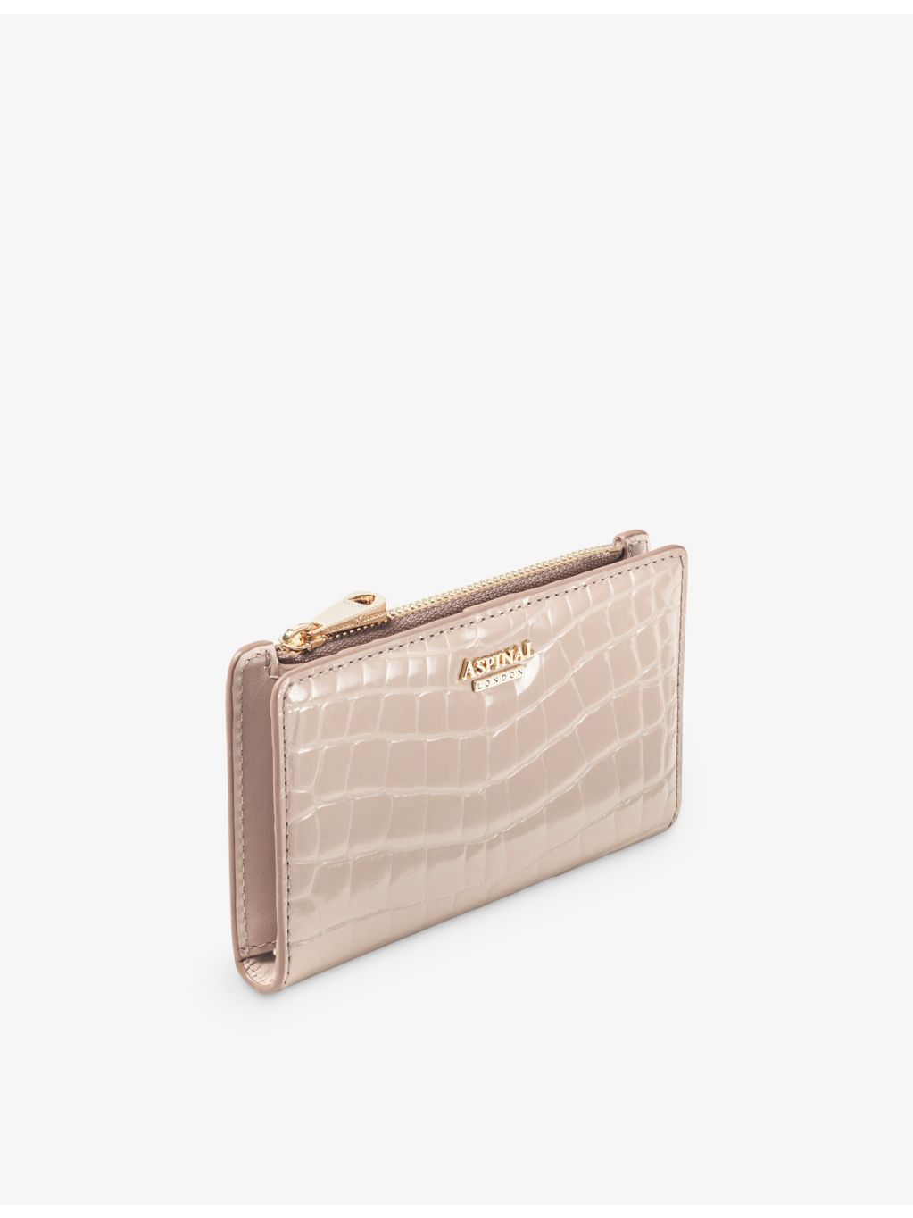 Aspinal of London Mayfair croc-effect leather wallet (British brand)