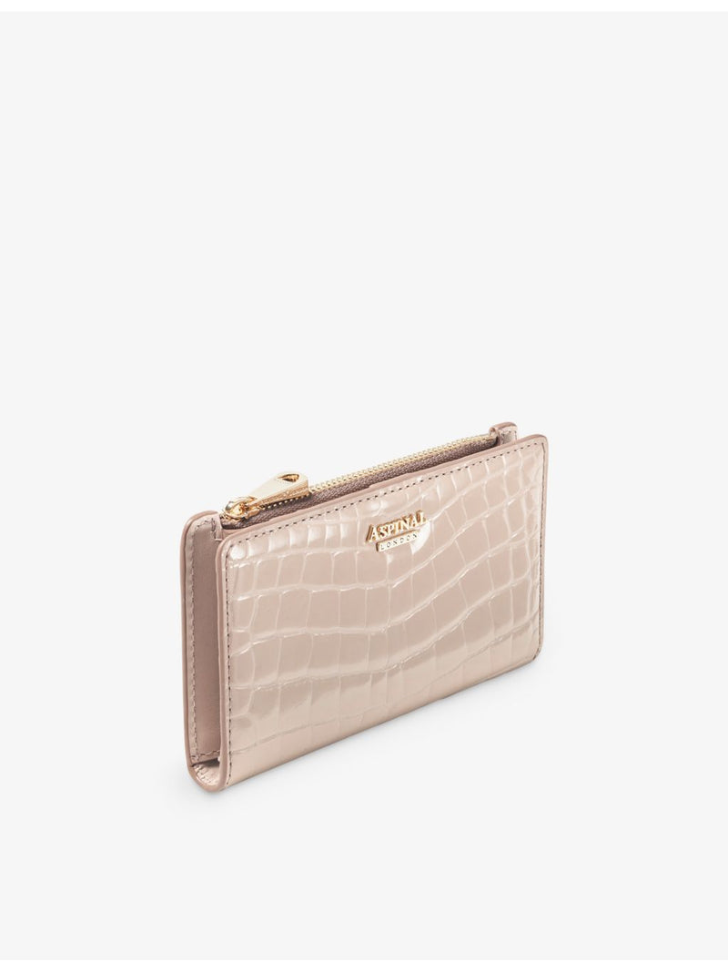 Aspinal of London Mayfair croc-effect leather wallet (British brand)