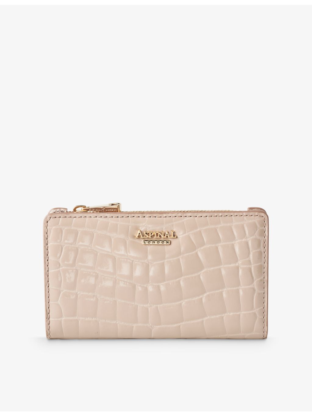 Aspinal of London Mayfair croc-effect leather wallet (British brand)