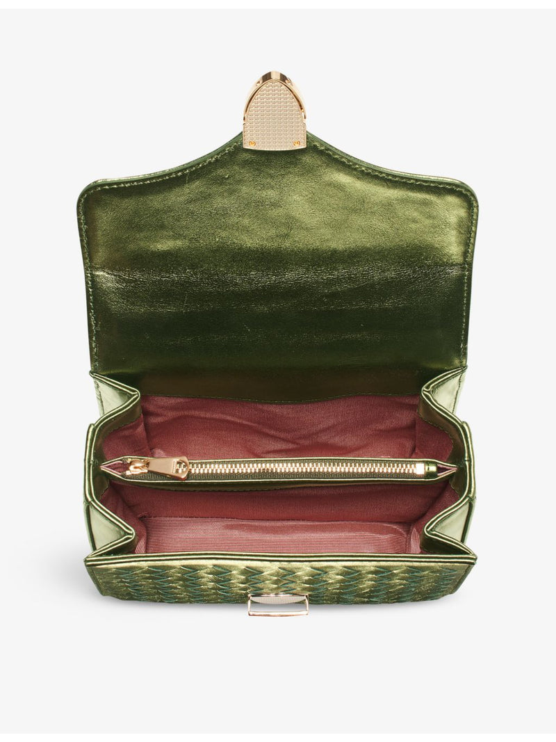Aspinal of London Mayfair medium leather top-handle bag, imported from the UK