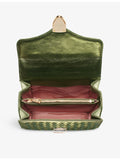 Aspinal of London Mayfair medium leather top-handle bag, imported from the UK