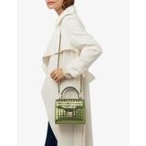 Aspinal of London Mayfair medium leather top-handle bag, imported from the UK