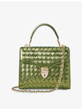 Aspinal of London Mayfair medium leather top-handle bag, imported from the UK
