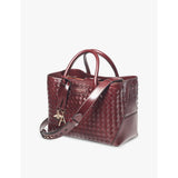 Aspinal of London Midi charm leather tote bag, imported from the UK