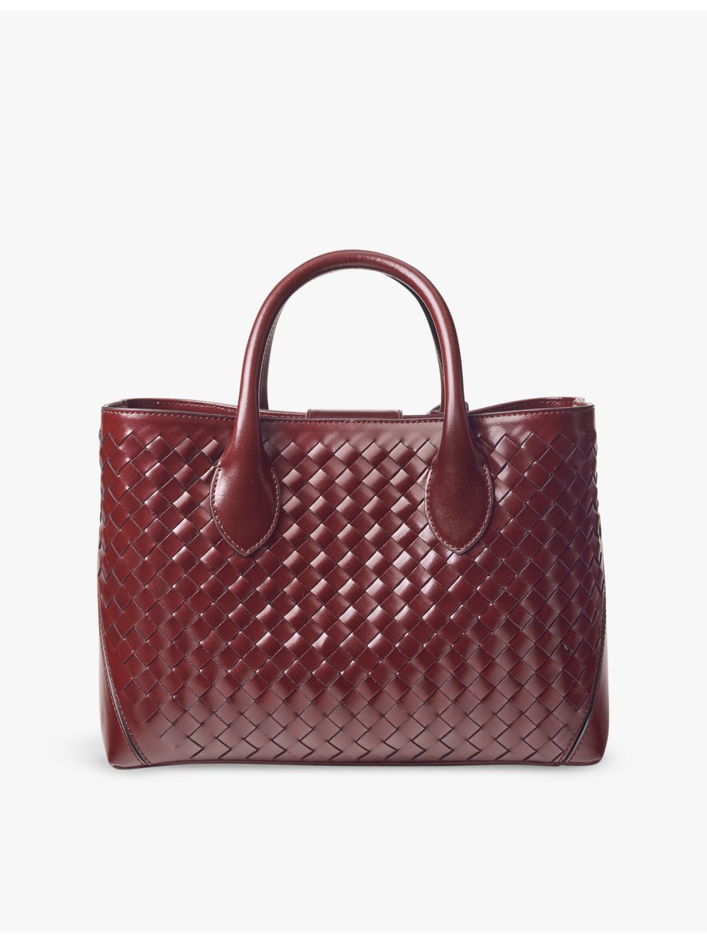Aspinal of London Midi charm leather tote bag, imported from the UK