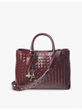 Aspinal of London Midi charm leather tote bag, imported from the UK
