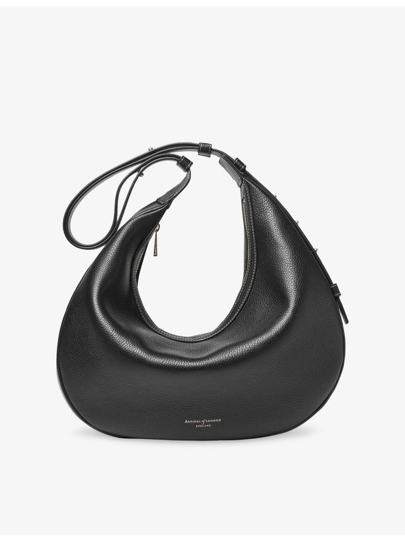 Aspinal of London Soho large crescent leather cross-body bag - British product