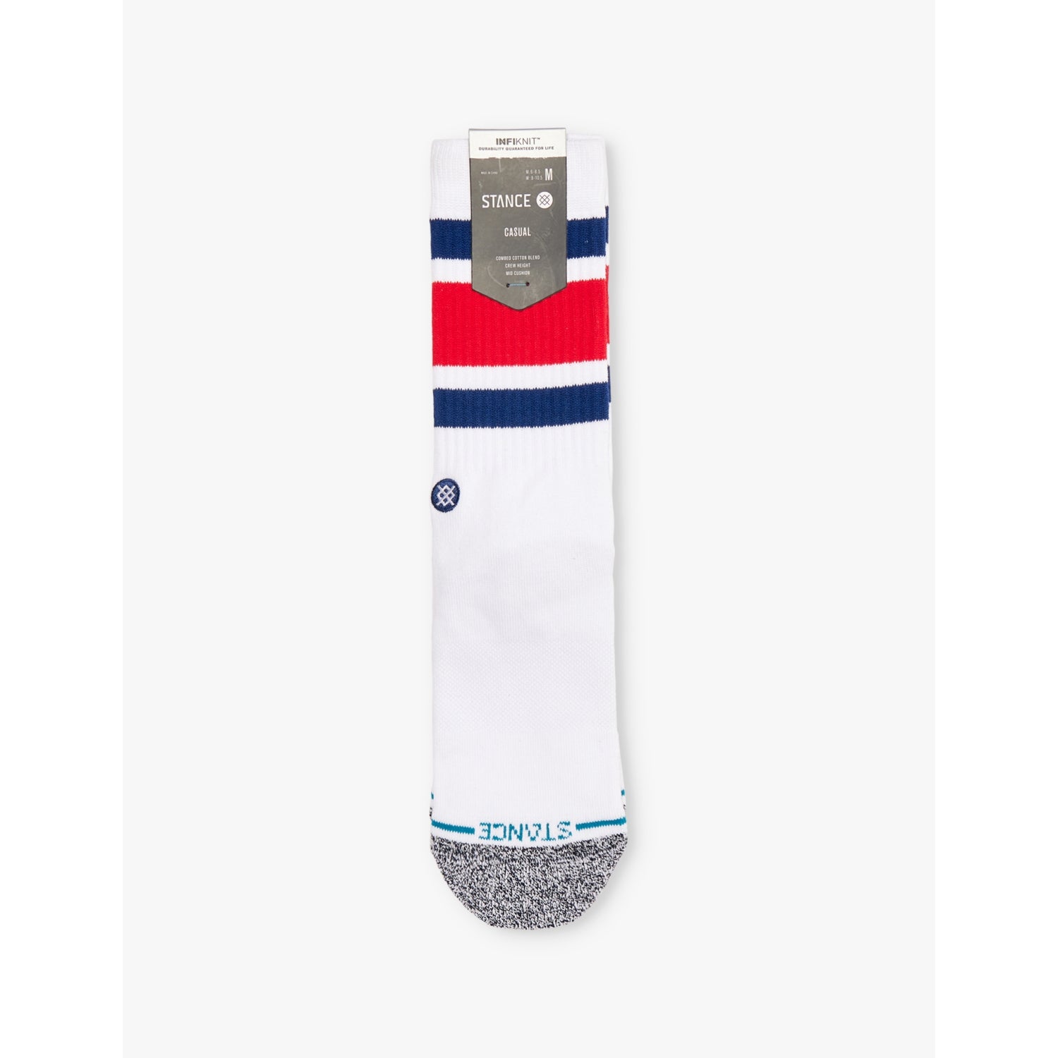 Boyd logo-embroidered crew-length cotton-blend crew socks - Blu - S