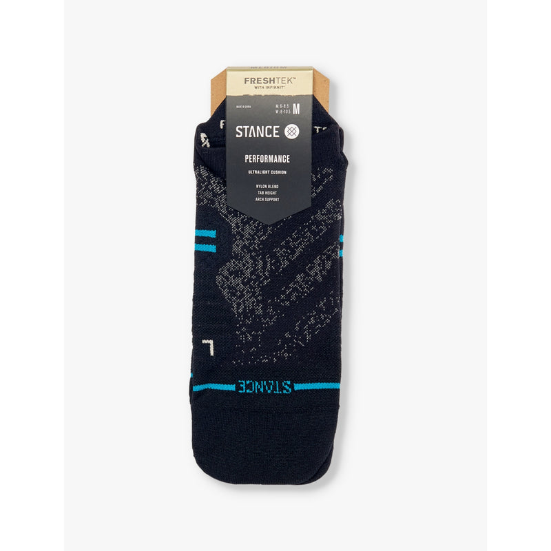 Run branded-print stretch-woven socks - Blk - S