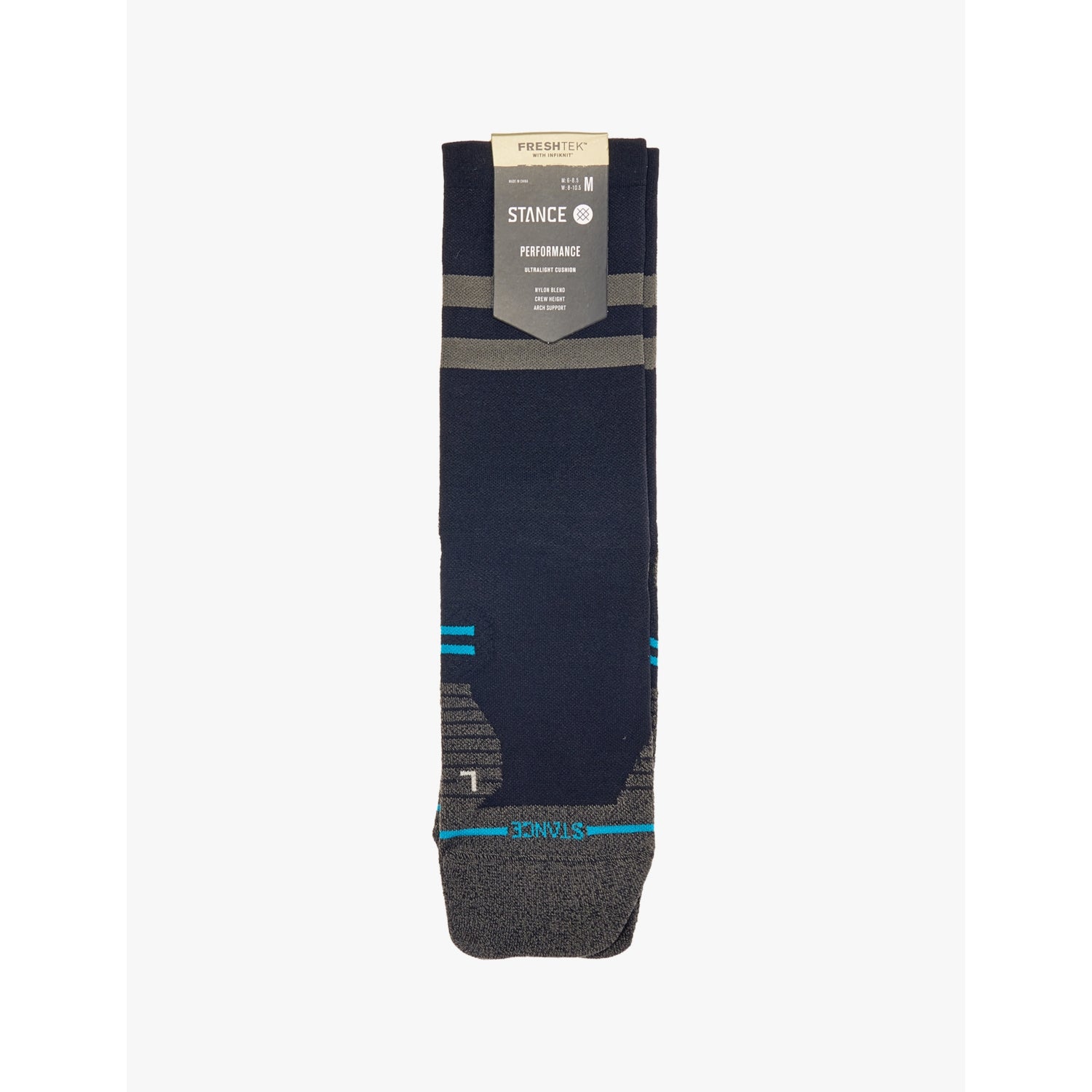 Franchise crew-length striped stretch-woven socks - Blk - S