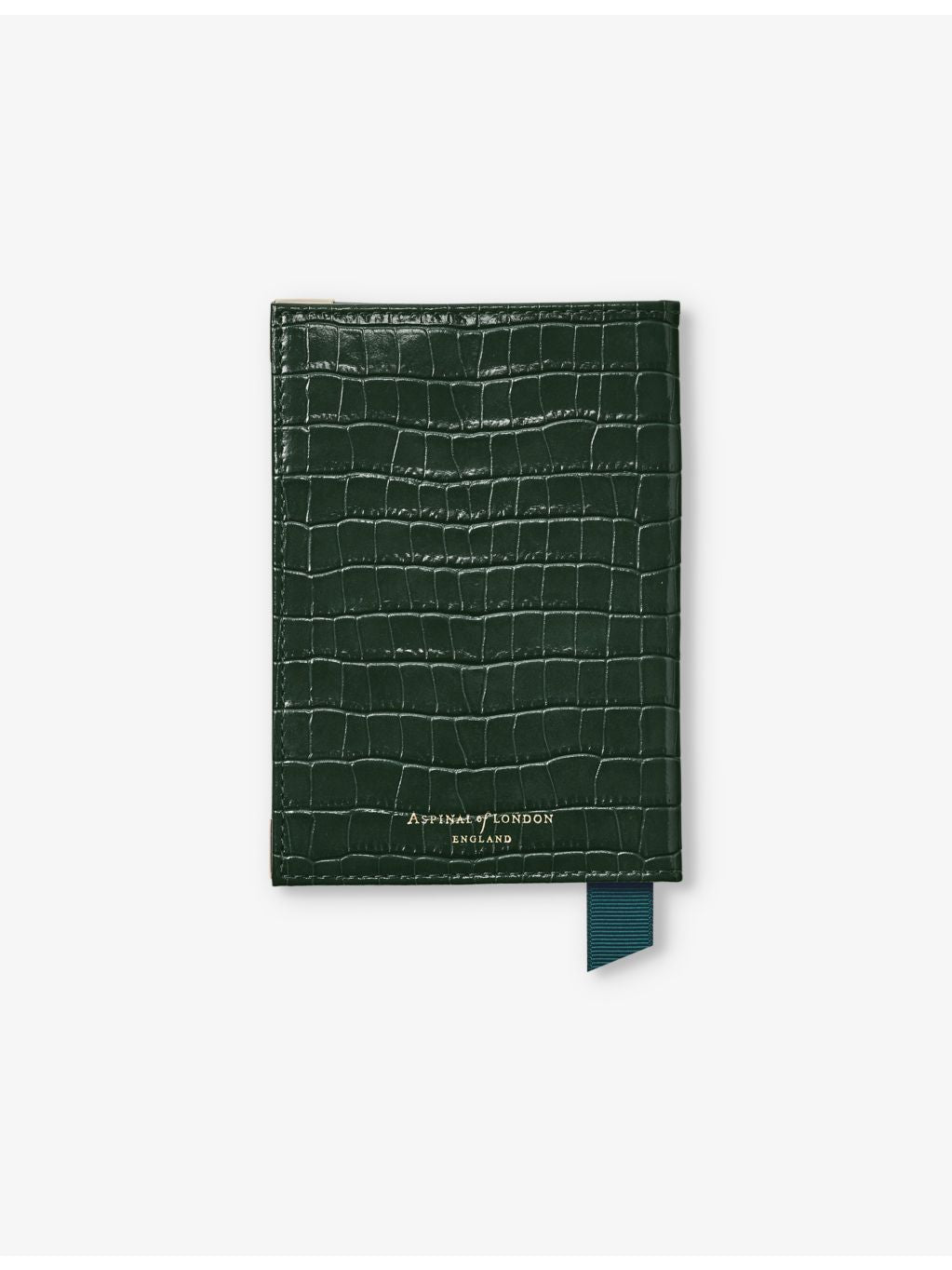 Aspinal of London crocodile-embossed patent leather passport cover, UK version