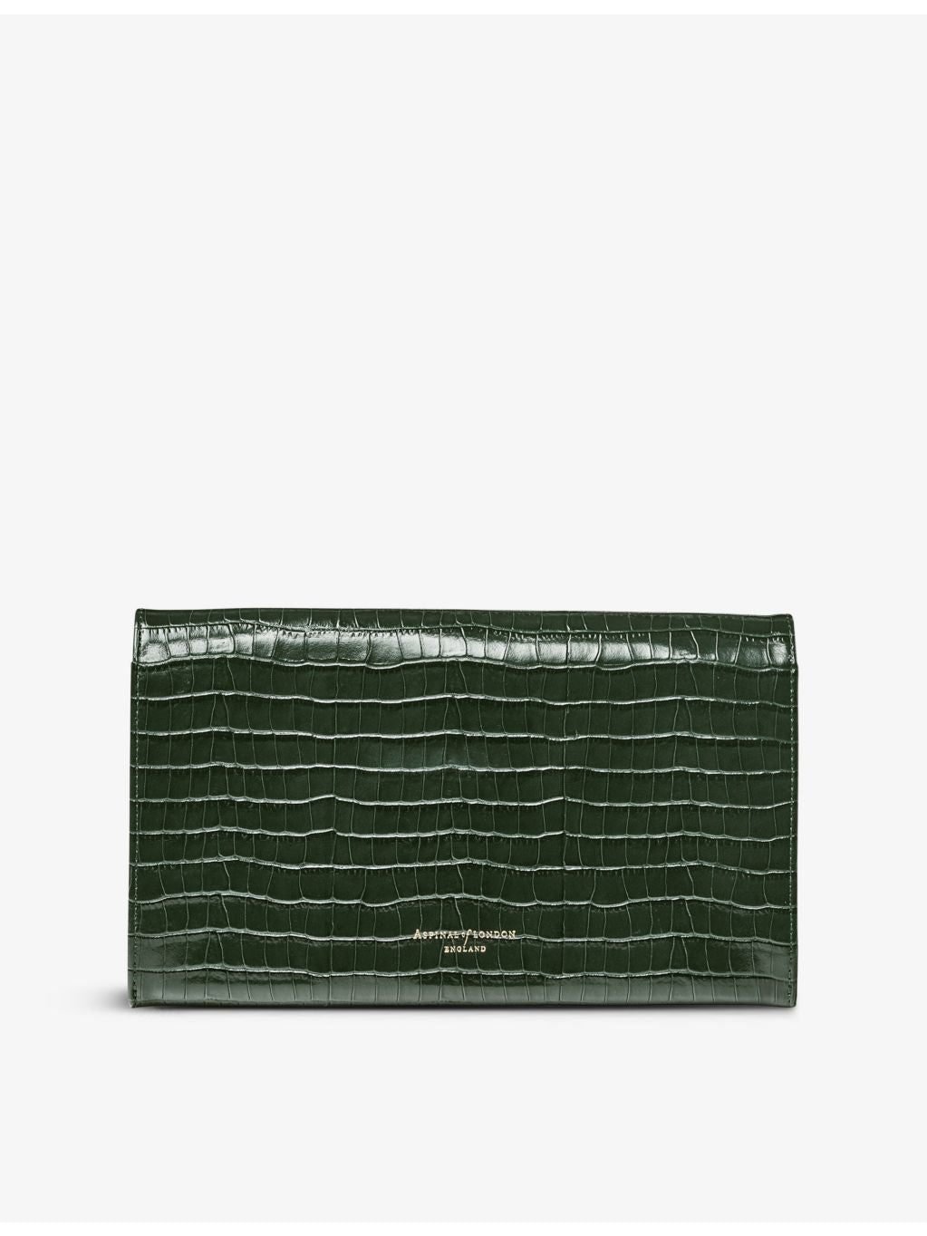 Aspinal of London croc-effect leather travel wallet, UK version