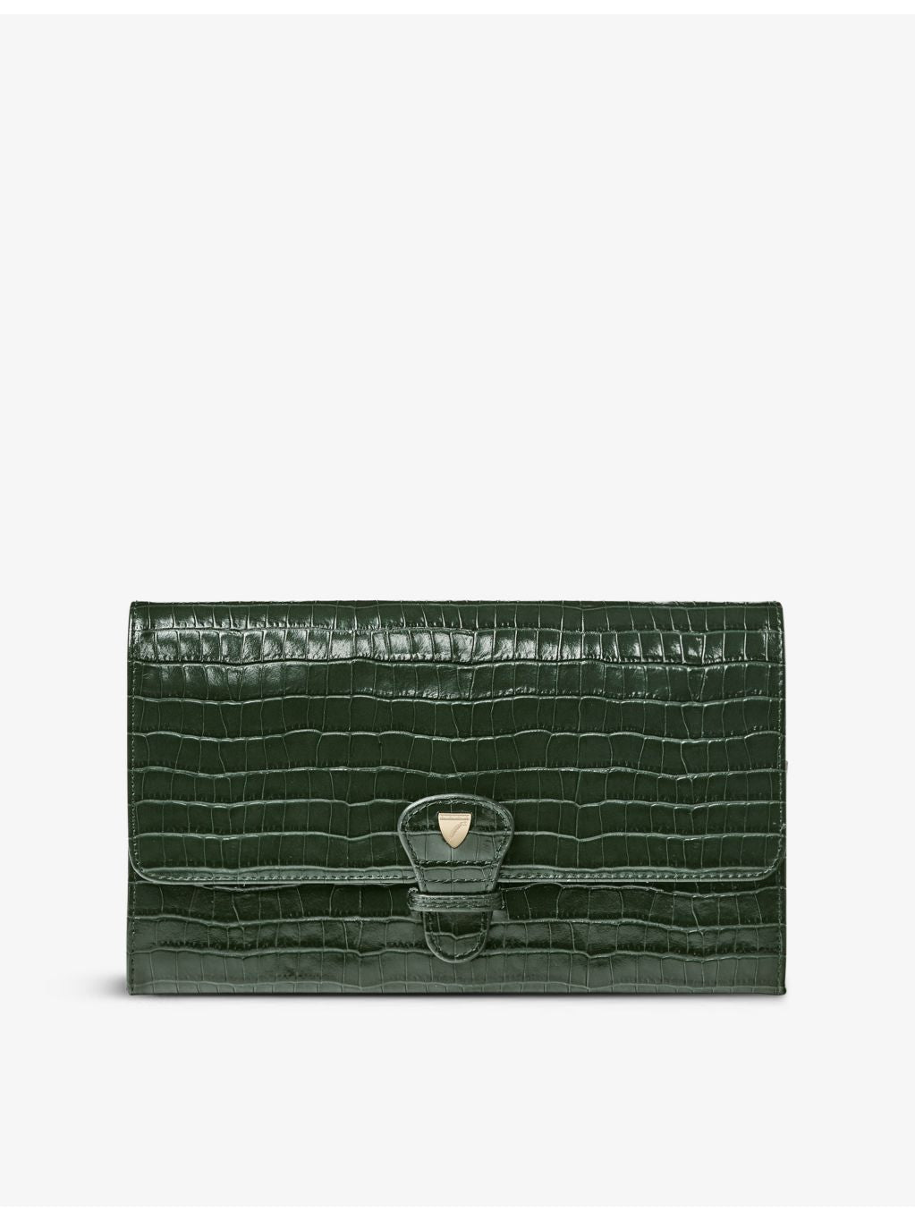 Aspinal of London croc-effect leather travel wallet, UK version