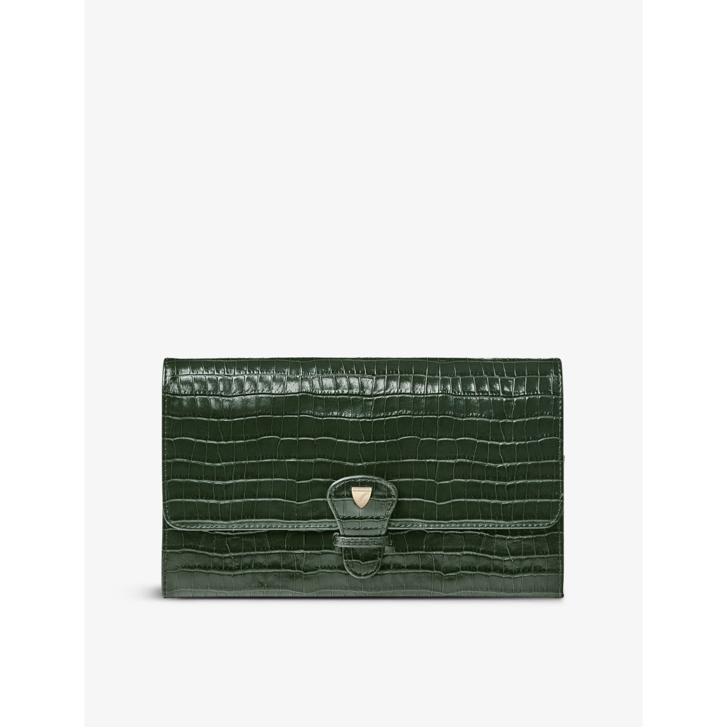 Aspinal of London croc-effect leather travel wallet, UK version