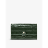 Aspinal of London croc-effect leather travel wallet, UK version