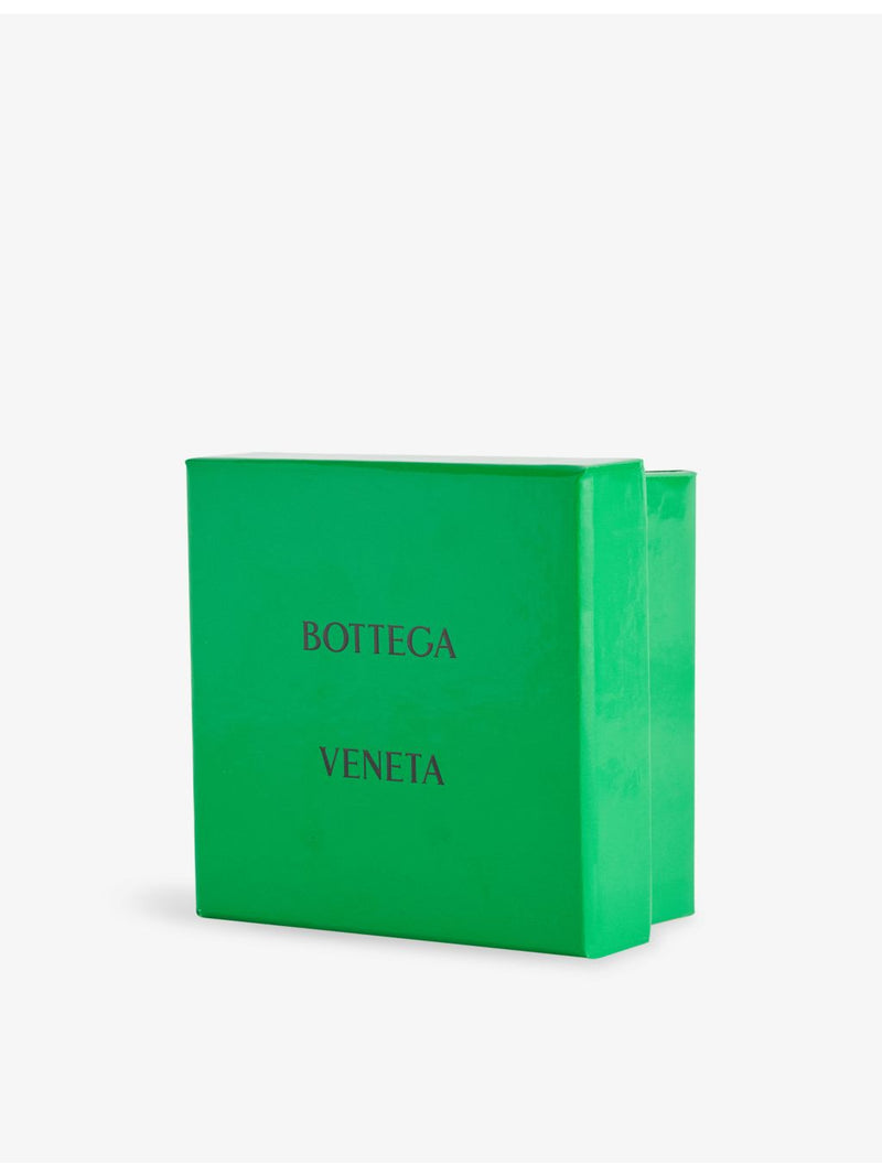Bottega Veneta intreccio large cuff 18ct gold plated sterling silver bracelet, imported from the UK