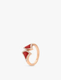 Bvlgari Divas' Dream 18ct Rose-Gold Ring with Carnelian and 0.17ct Round Brilliant-Cut Diamond