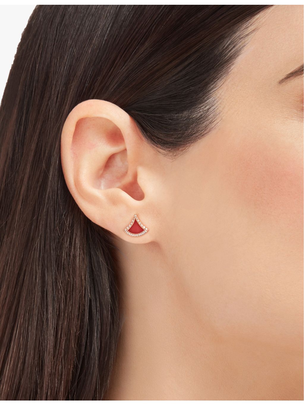 Bvlgari Divas' Dream earrings rose gold diamond carnelian (British brand)
