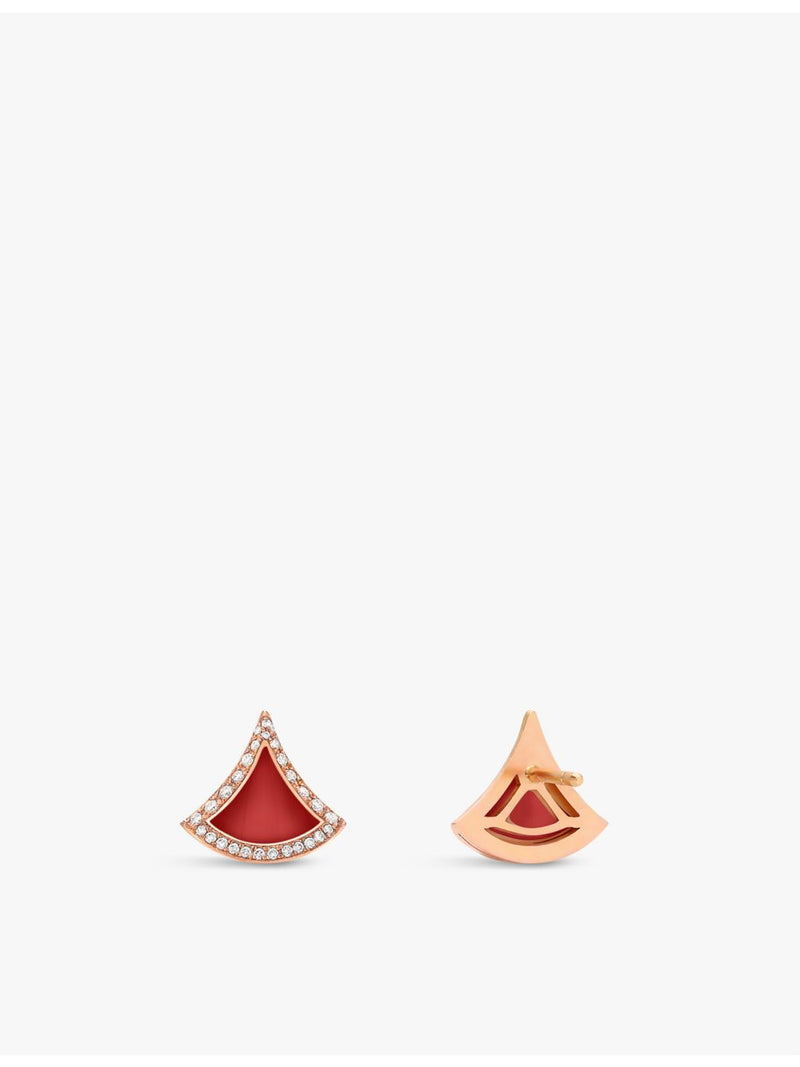 Bvlgari Divas' Dream earrings rose gold diamond carnelian (British brand)