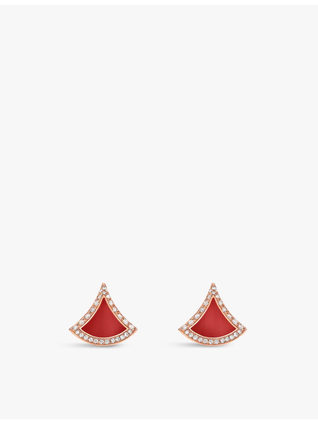 Bvlgari Divas' Dream earrings rose gold diamond carnelian (British brand)