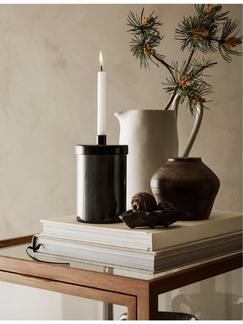 ferm LIVING Flow porcelain jug 1L, elegant speckled design (British brand)