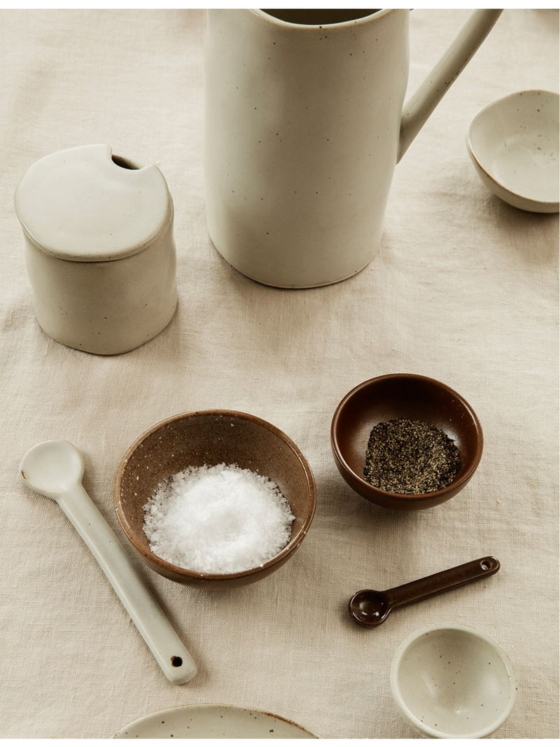 ferm LIVING Flow porcelain jug 1L, elegant speckled design (British brand)