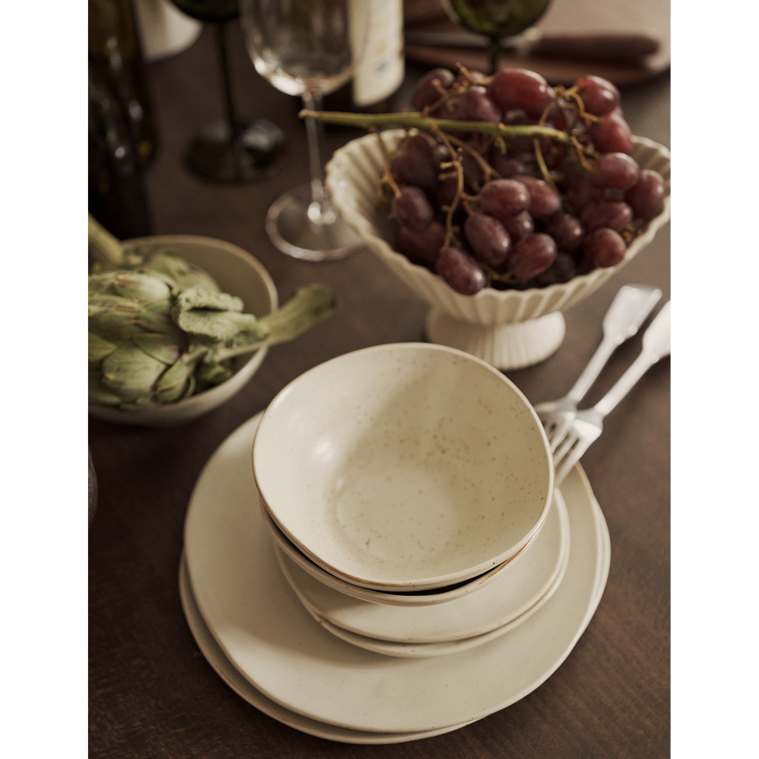 Ferm Living Flow large porcelain plate 27cm - British product
