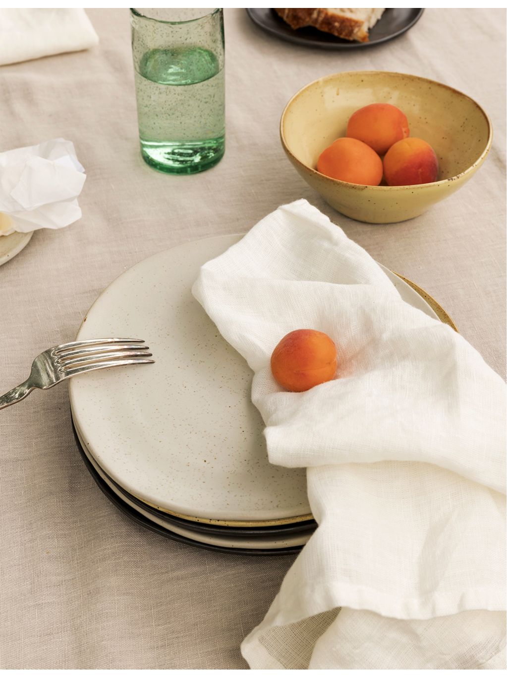 ferm LIVING Flow medium porcelain plate 22cm, imported from the UK