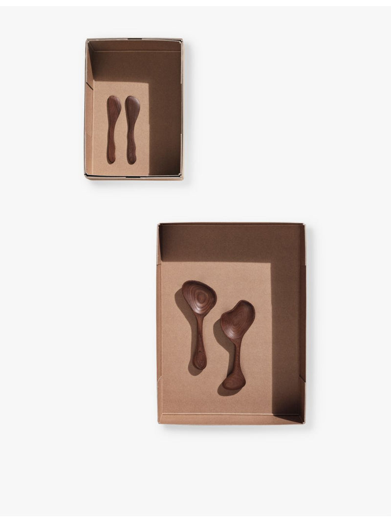Ferm Living Os ash-wood salad servers 23cm - British product