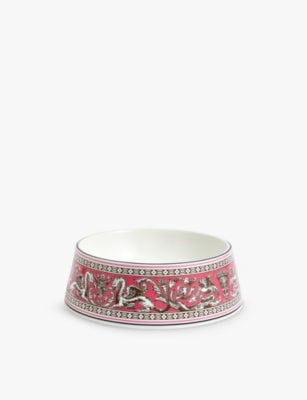 Wedgwood bone china pet bowl Florentine motif 21cm, imported from the UK