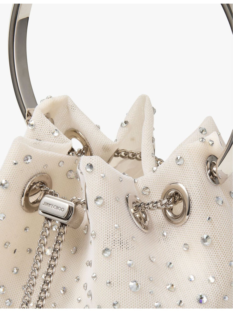 Jimmy Choo Bon Bon crystal mesh bucket bag - British product