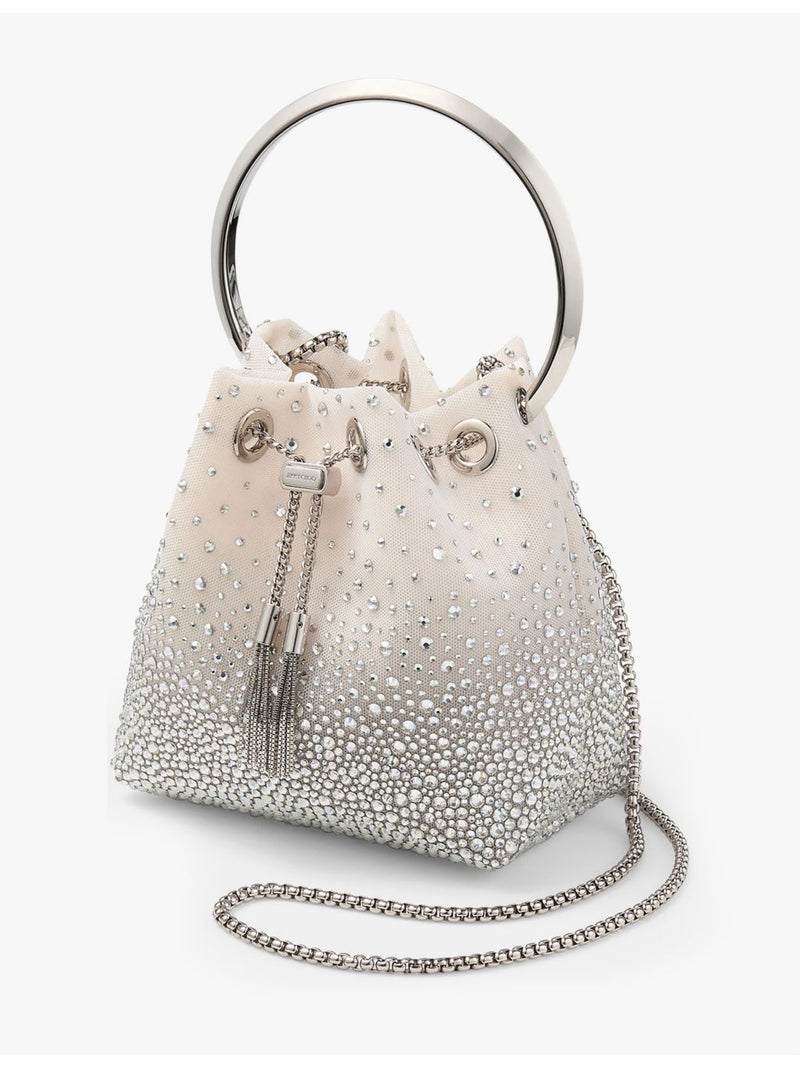 Jimmy Choo Bon Bon crystal mesh bucket bag - British product