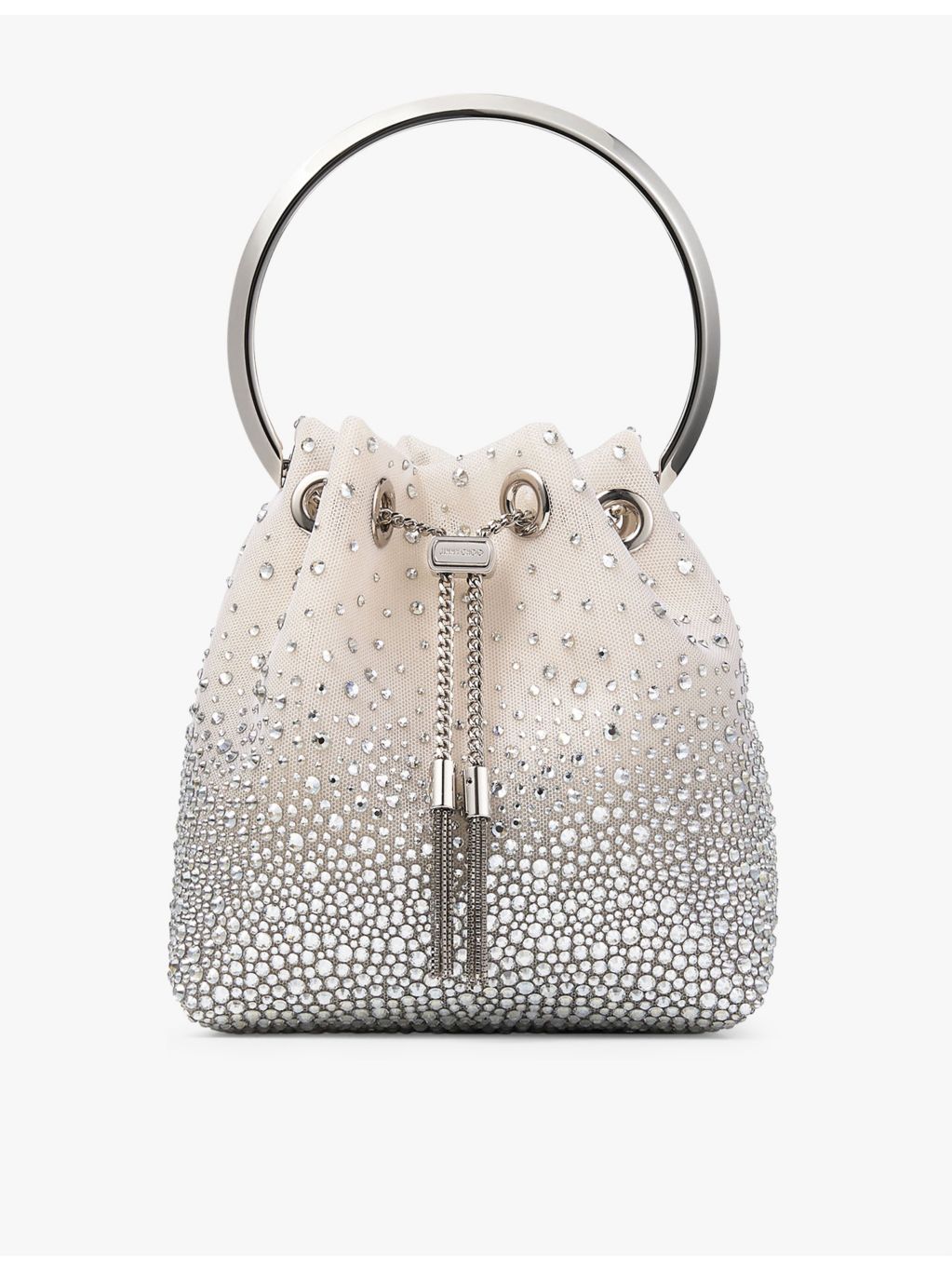 Jimmy Choo Bon Bon crystal mesh bucket bag - British product