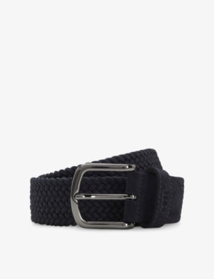 BOSS Woven Design Suede Belt 3.5cm