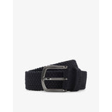 Woven-Design Suede Belt - 30