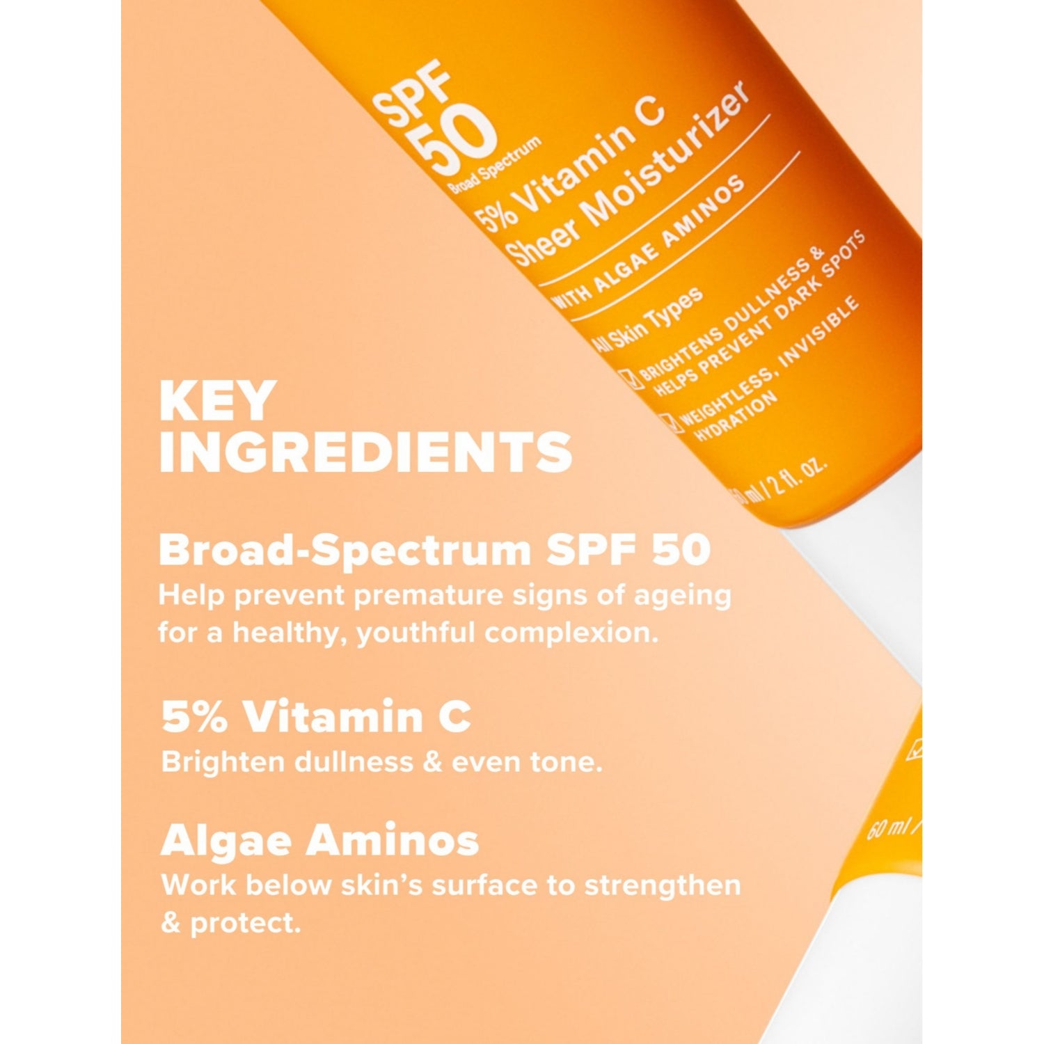 Paul's Choice vitamin C sheer moisturiser SPF50 60ml (British brand)
