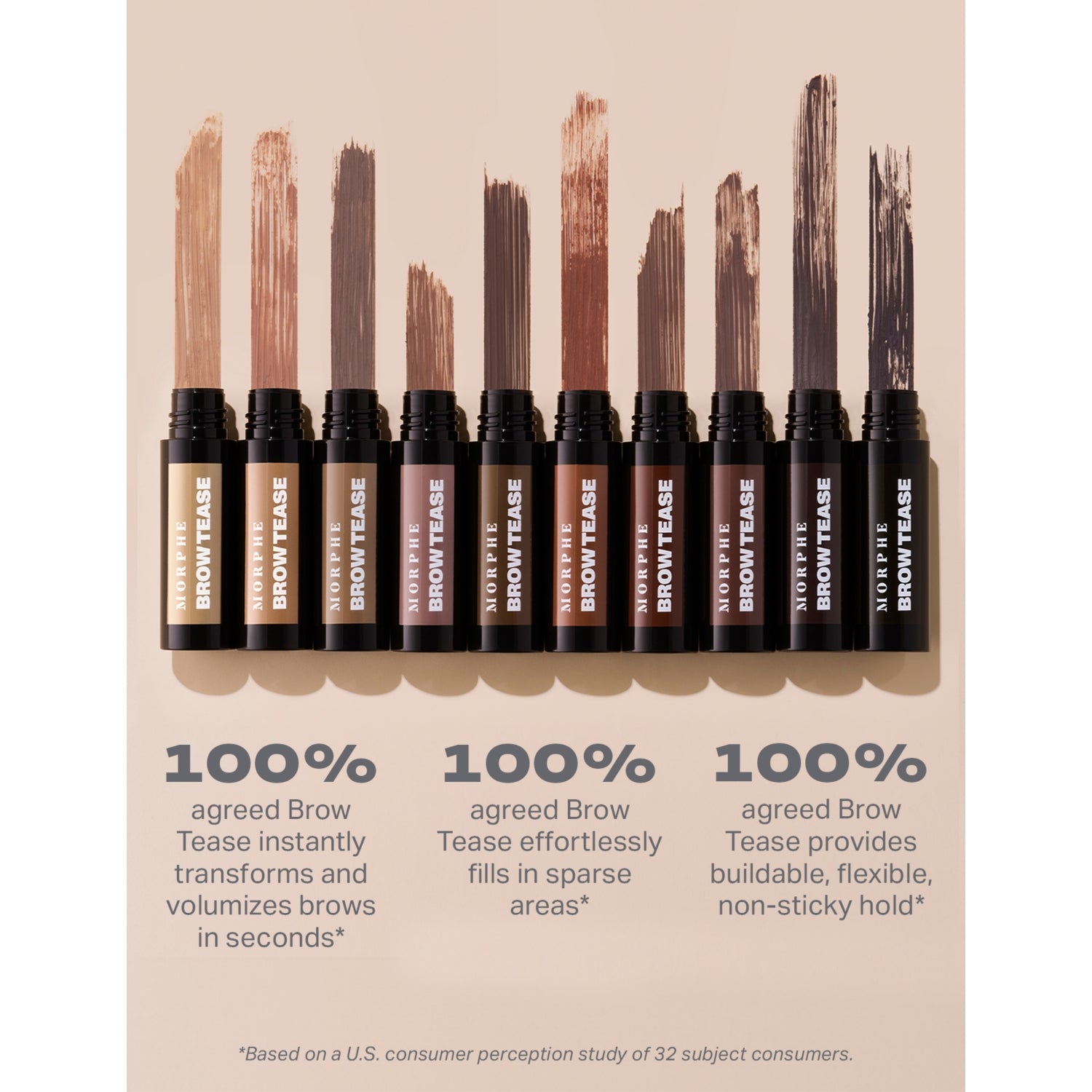 Morphe Brow Tease volumising brow mousse 5ml, imported from the UK