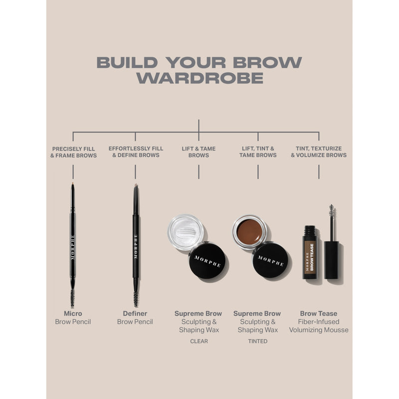 Morphe Brow Tease volumising brow mousse 5ml, imported from the UK