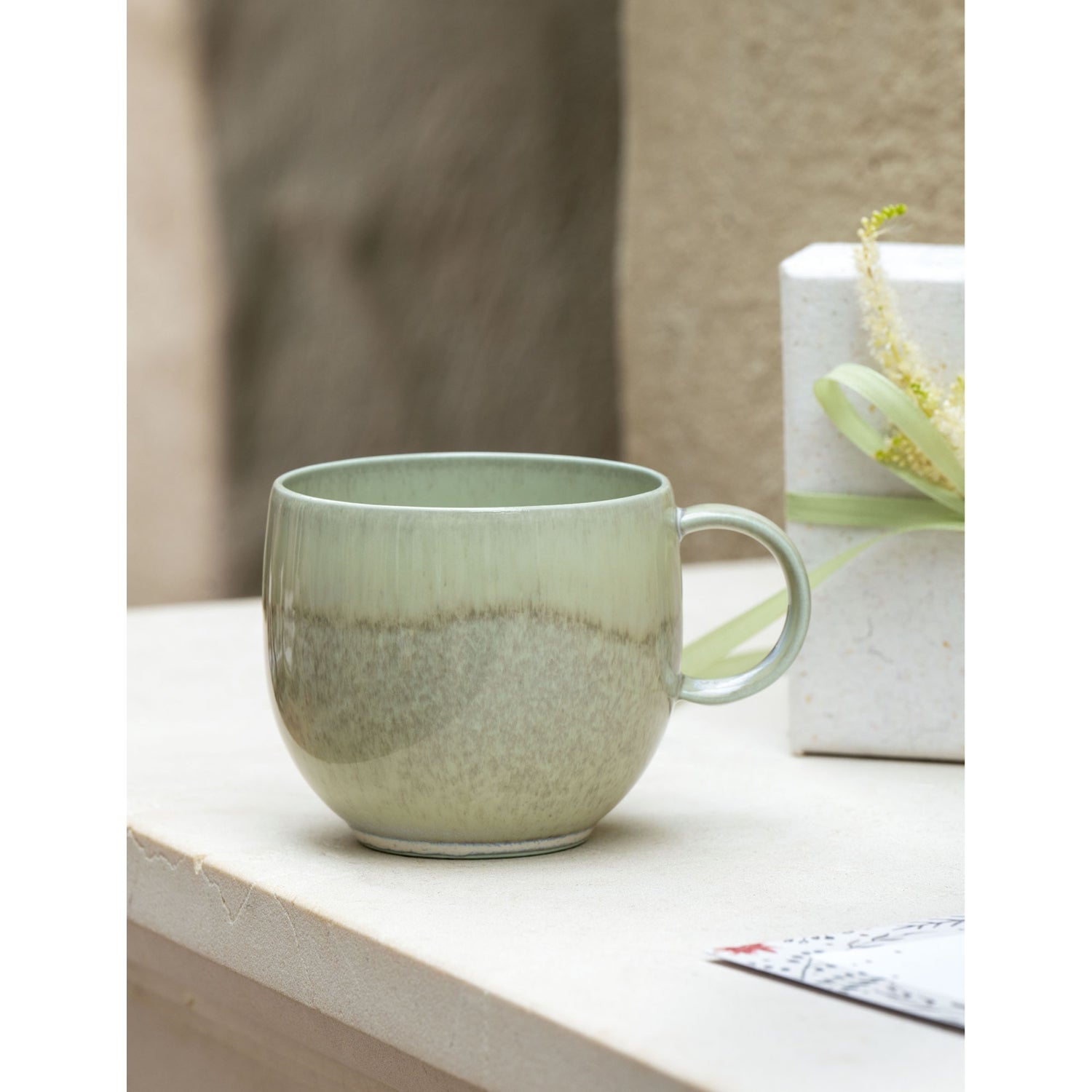 Villeroy & Boch Perlemor Alga glazed porcelain mug 290ml - British product