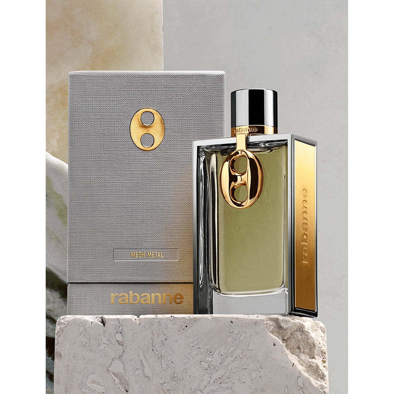 Rabanne Mesh Metal eau de parfum 125ml, imported from the UK